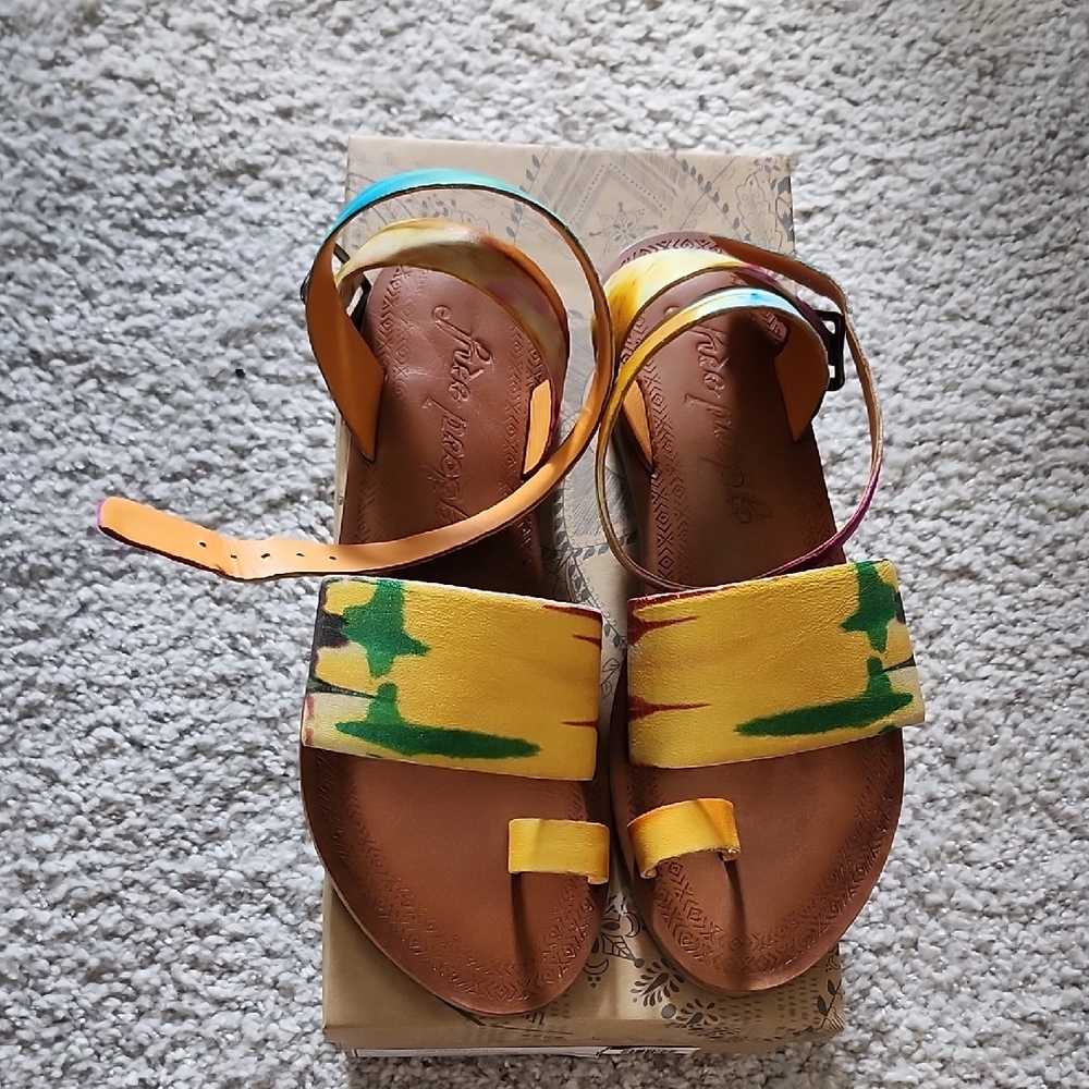 Colorful Sandals with Yellow and Green Accents
